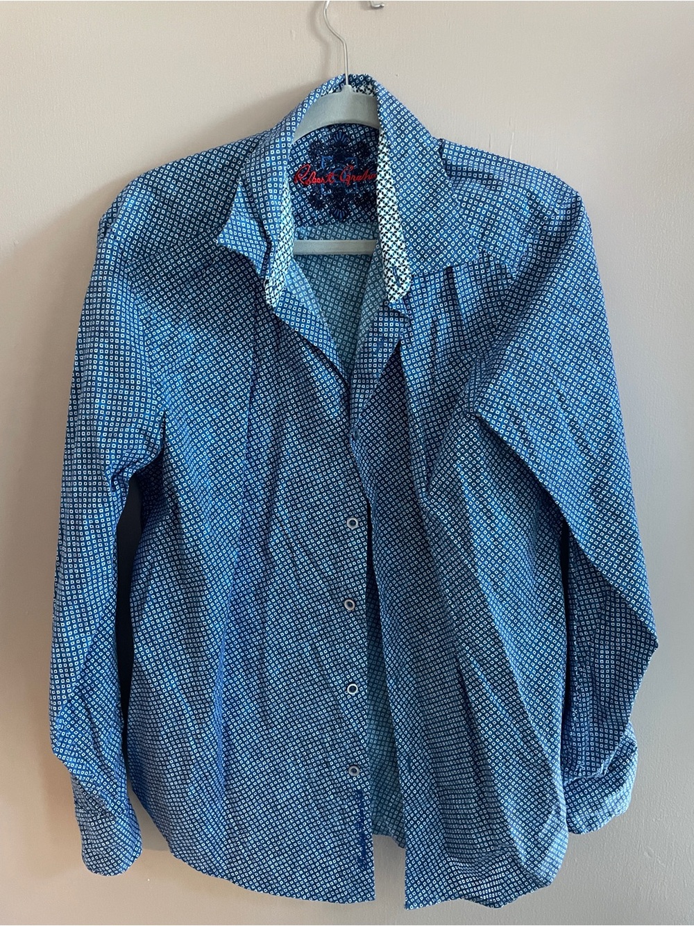 Robert Graham Blue Geometric Button-Down Shirt